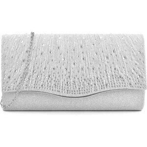 Formal Bags Suede Shoulder Envelope Handbags Silver